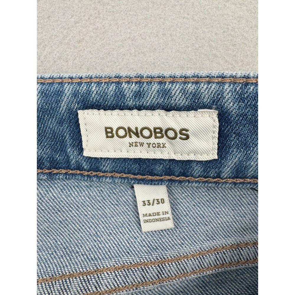 SOLD Bonobos Tailored Fit Light Wash Blue Denim Jeans Mens 33x30 (33x28) Stretch - Picture 5 of 14